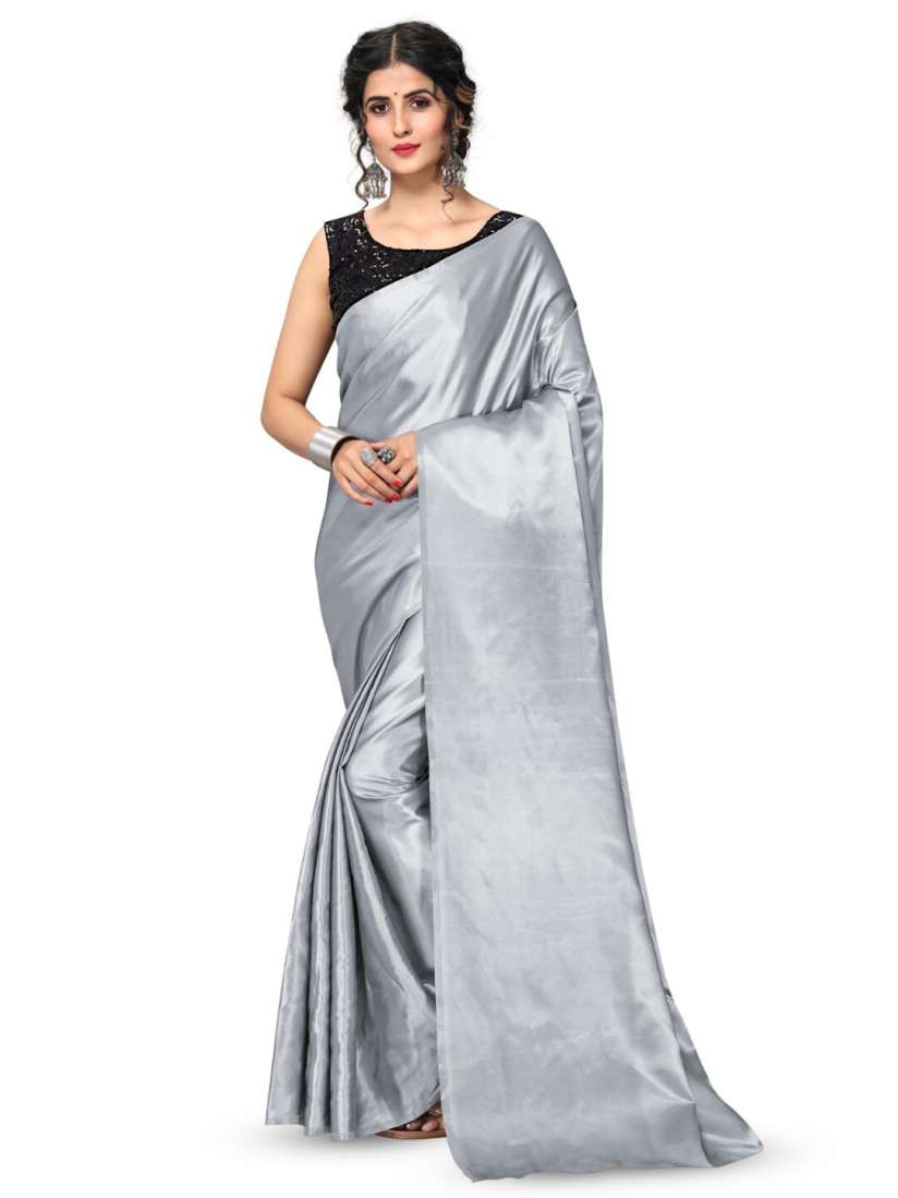 Buy Aruna Sarees Satin Plain Saree Sarees for Women 29329524 Myntra