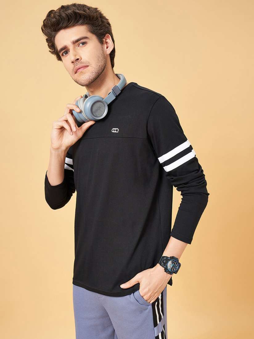 Buy Ajile by Pantaloons Men pure cotton Polo Collar Applique Slim Fit T shirt Tshirts for Men 29329618 Myntra
