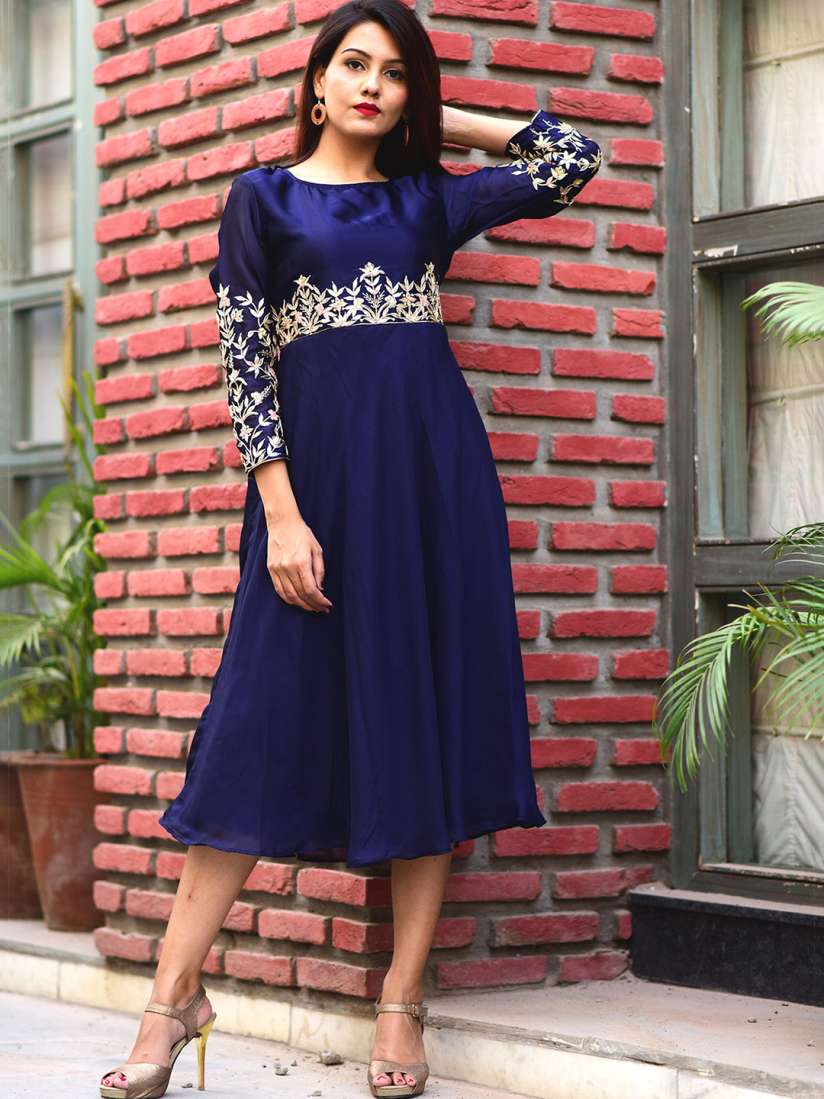 Buy Chandbaali Satin A Line Midi Dress Dresses for Women 29329976 Myntra