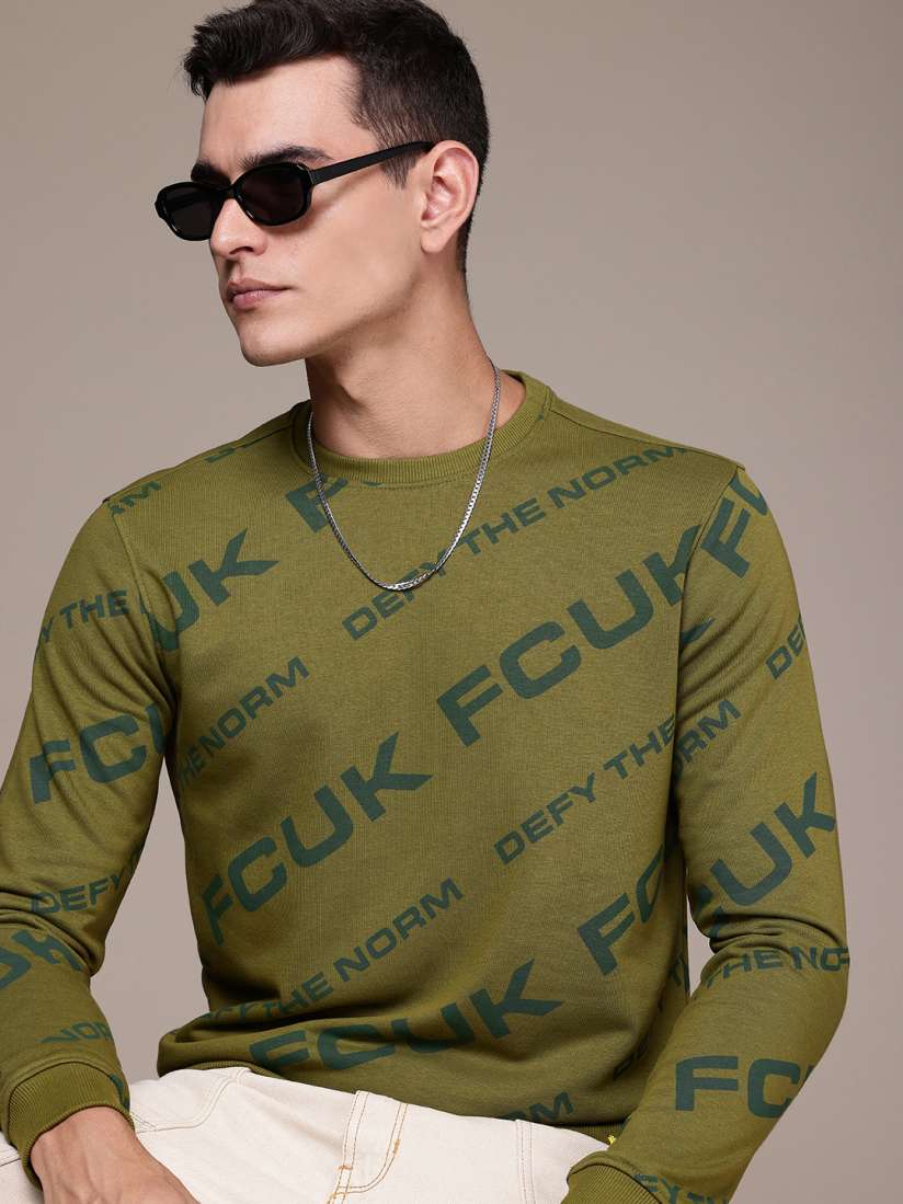 Buy FCUK Brand Logo Printed Sweatshirt Sweatshirts for Men 29330836 Myntra