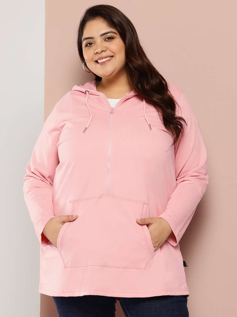 Longline plus size hoodie hot sale
