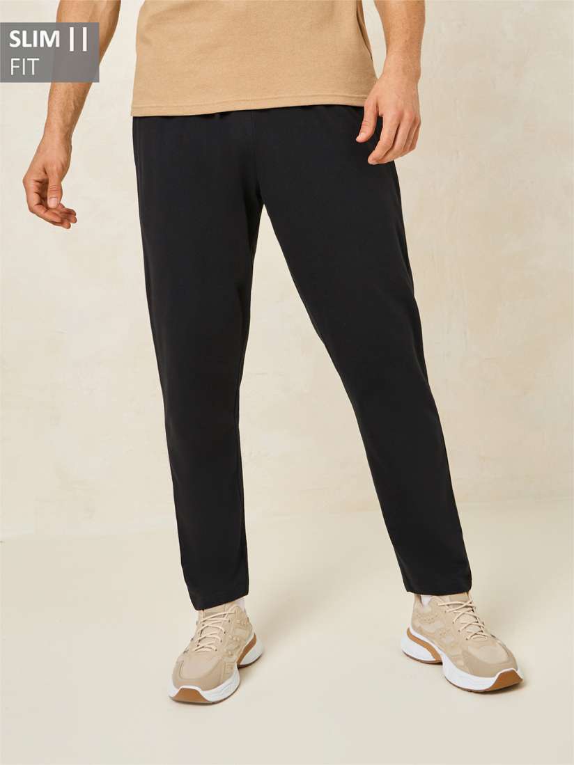 Mens slim fit open hem joggers on sale