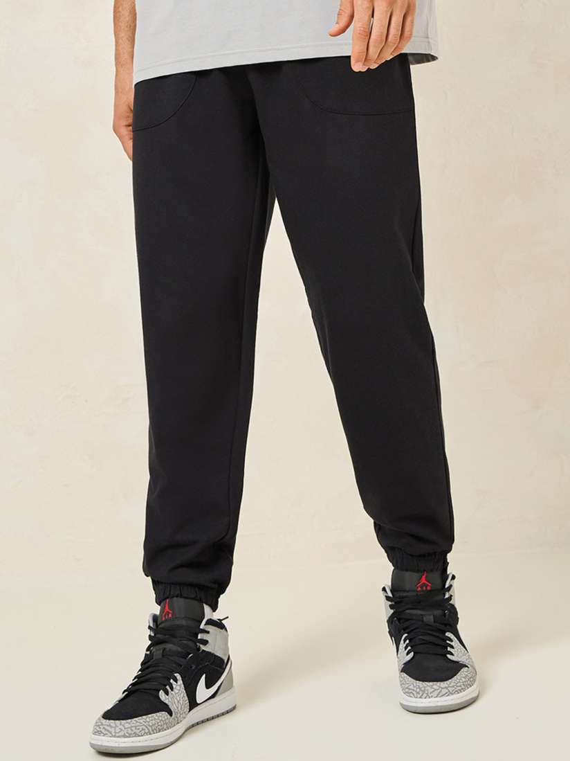 Buy Styli Men Oversized Panel Pocket Elasticated Cuff Terry Joggers Track Pants for Men 29342330 Myntra
