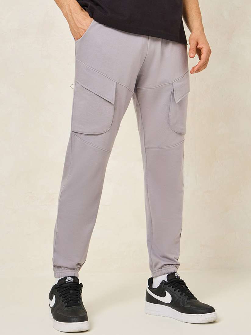 Mens slim fit cargo joggers sales
