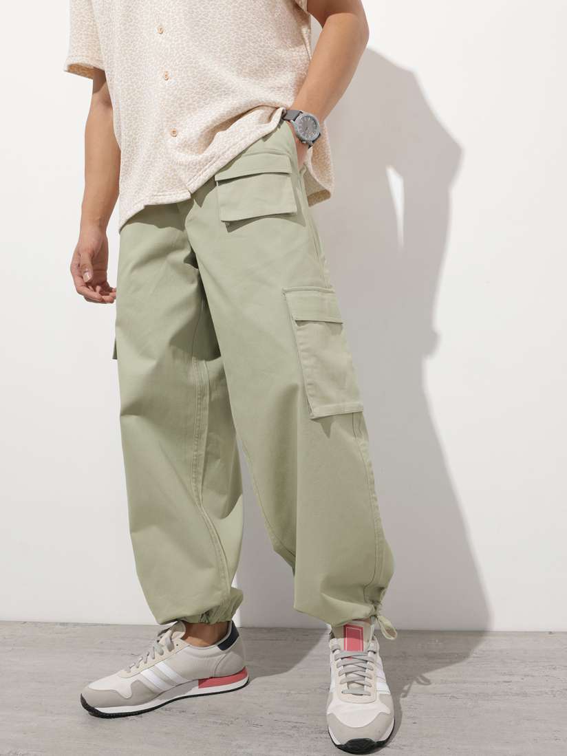 Buy Kook N Keech Men Cargo Core Utilitarian Trousers Trousers for Men 29346424 Myntra
