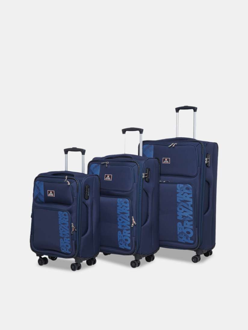 Buy SWISS MILITARY Set Of 3 Textured Soft Sided Trolley Bags Trolley Bag for Unisex 29347878 Myntra
