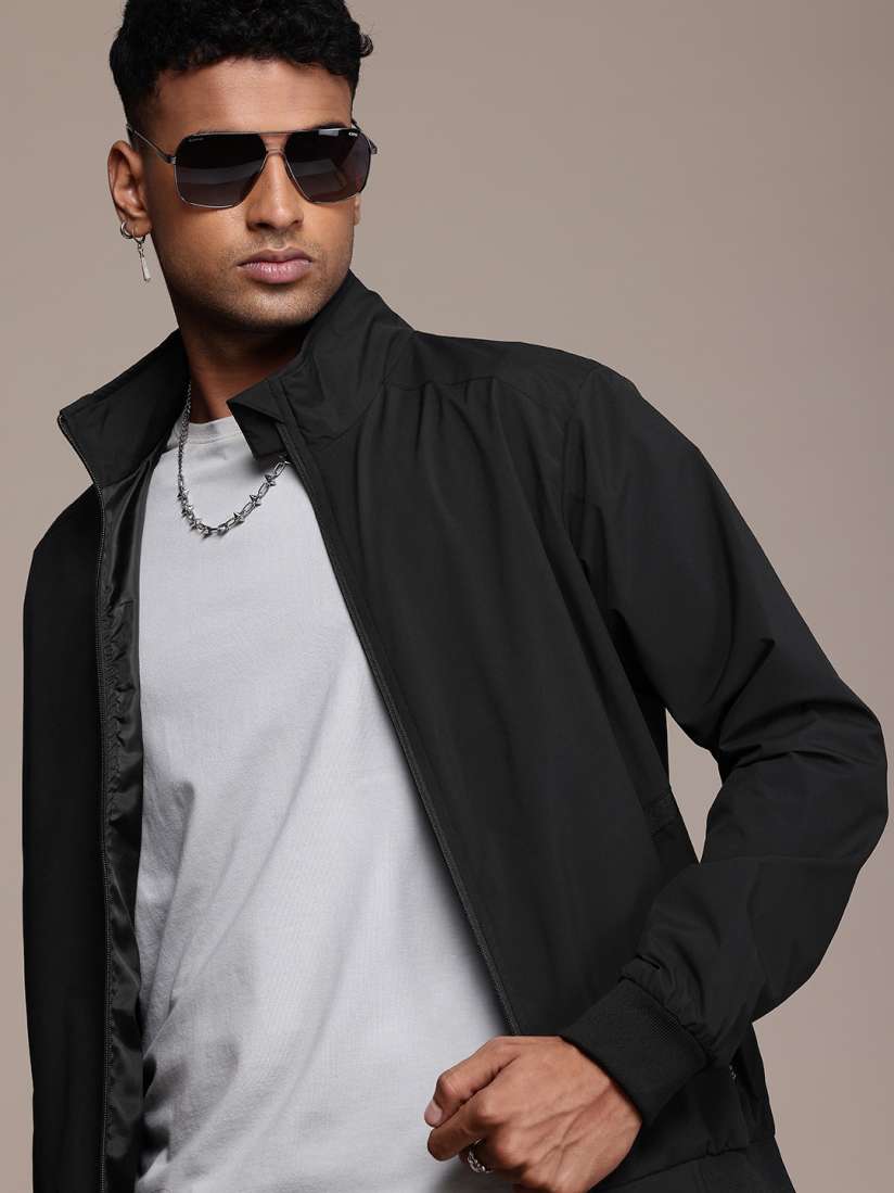 Buy The Roadster Life Co. Mock Collar Bomber Jacket Jackets for Men 29349344 Myntra