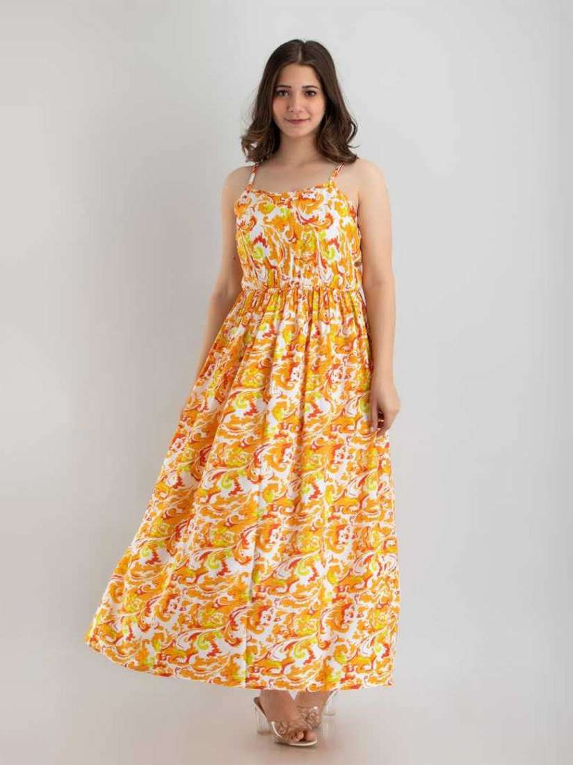 Cotton maxi dress myntra clearance