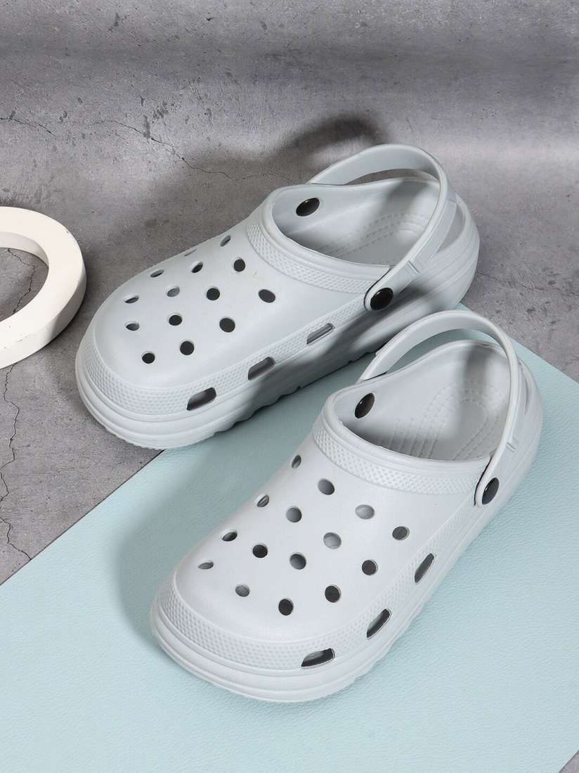 Buy The Roadster Lifestyle Co. Men Grey Perforated Clogs Flip Flops Flip Flops for Men 29350618 Myntra