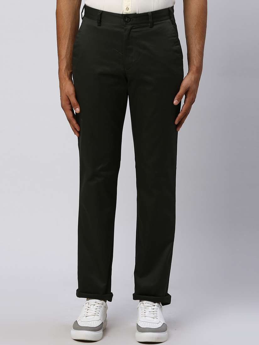 Buy Park Avenue Men Mid-Rise Cotton Slim Fit Trouser - Trousers for Men  29352336 | Myntra