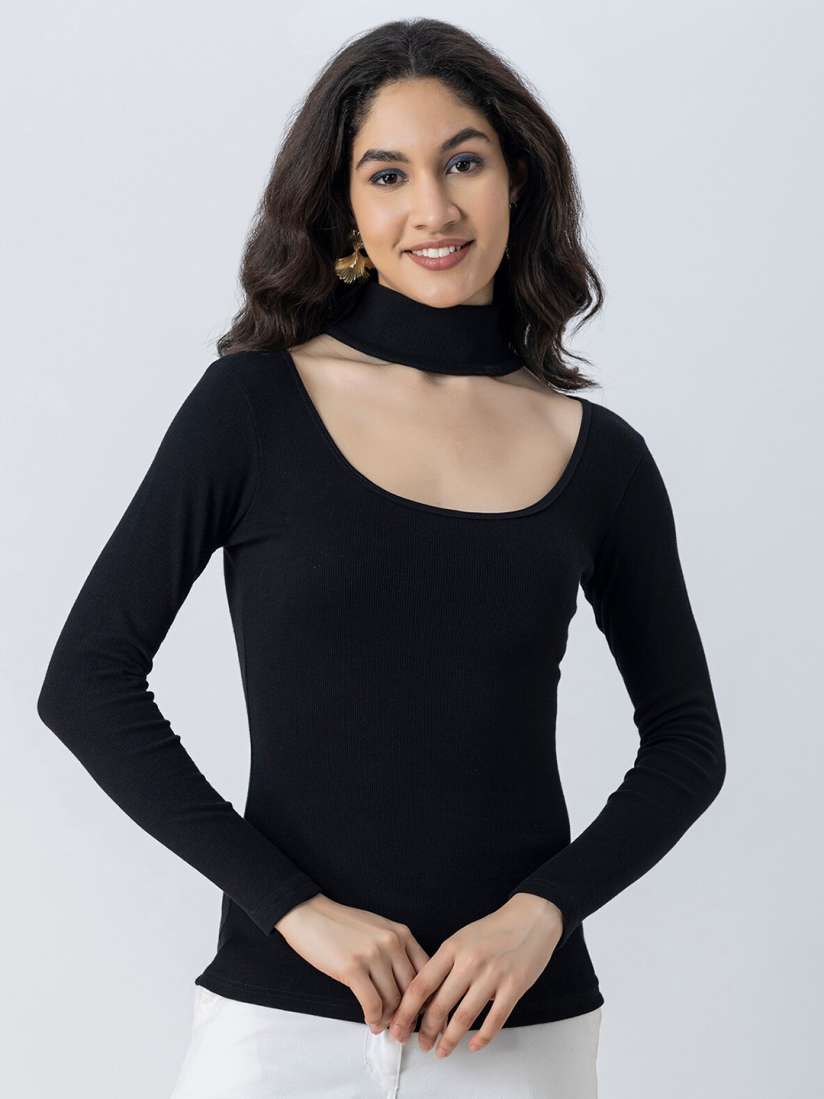 choker tops long sleeve