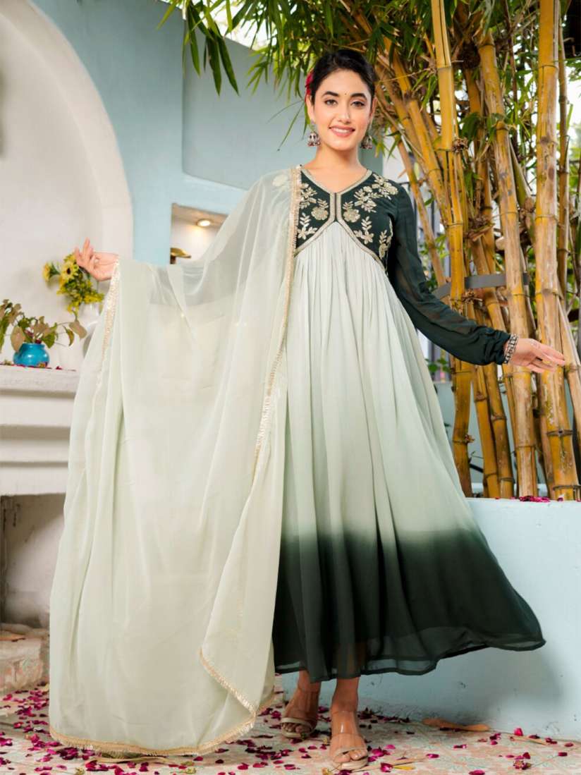 Anarkali gown myntra discount
