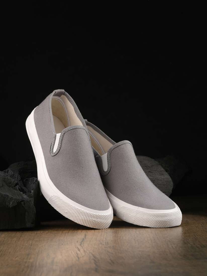Womens grey slip ons new arrivals