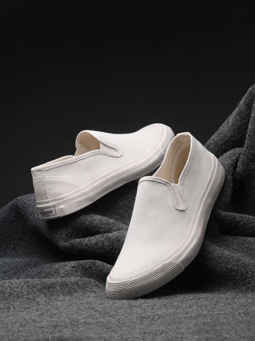 Ladies white slip on sneakers cheap
