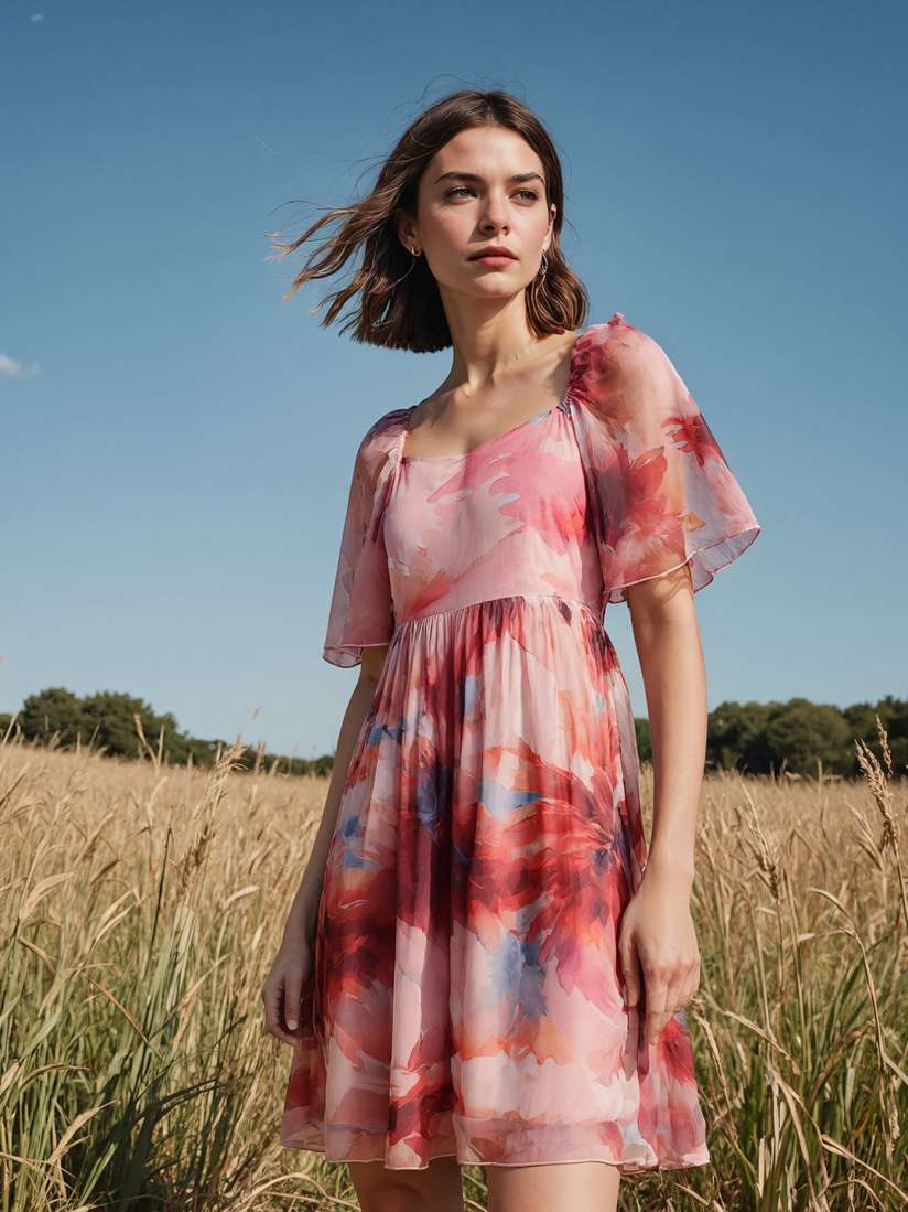 Buy H M Printed Short Dress Dresses for Women 29374700 Myntra