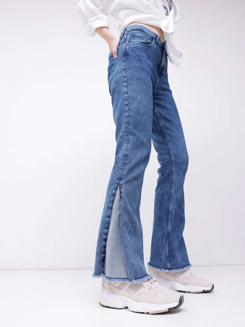 Buy DressBerry Retro Realness Patch Work Flared Jeans Jeans for Women 29377522 Myntra