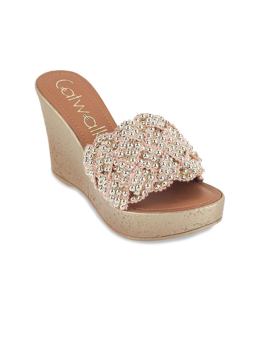 Buy Catwalk Embellished Open Toe Wedge Heels Heels for Women 29380136 Myntra