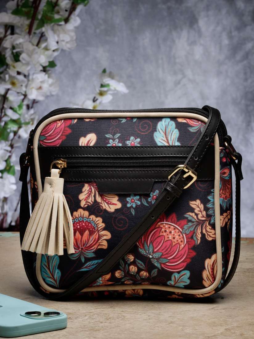 Floral print sling bags shop