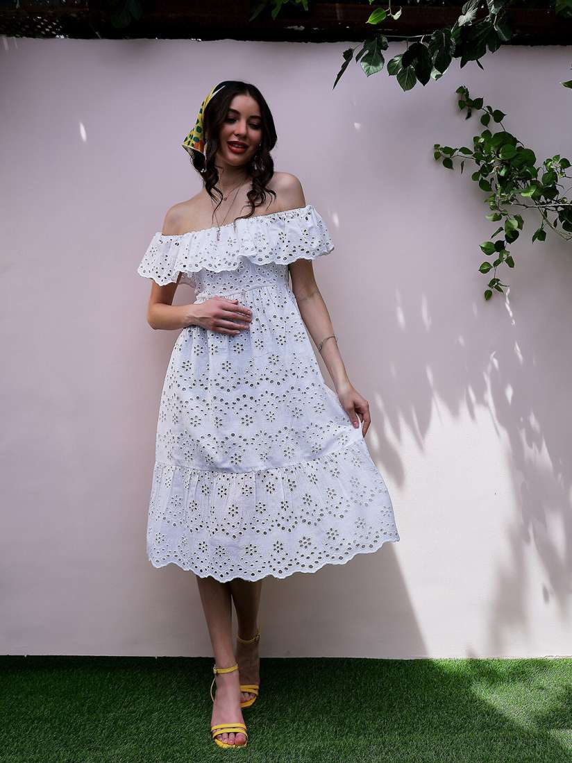 Dress design off shoulder top