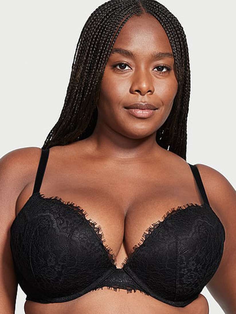 Buy Victoria s Secret Dream Angels Plus Size Floral Lace Push Up Bra With All Day Comfort Bra for Women 29383462 Myntra