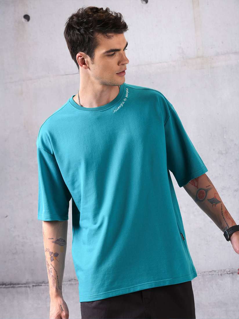 Buy Beyoung Cotton Drop-Shoulder Sleeves Oversized Casual T-shirt - Tshirts  for Men 29383658 | Myntra