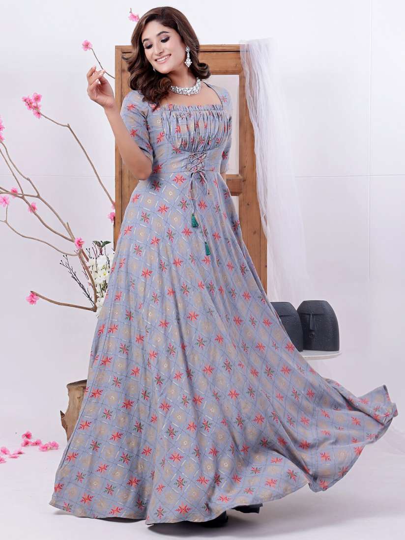 Buy Ethnovog Floral Printed Cotton Maxi Dress Ethnic Dresses for Women 29388062 Myntra