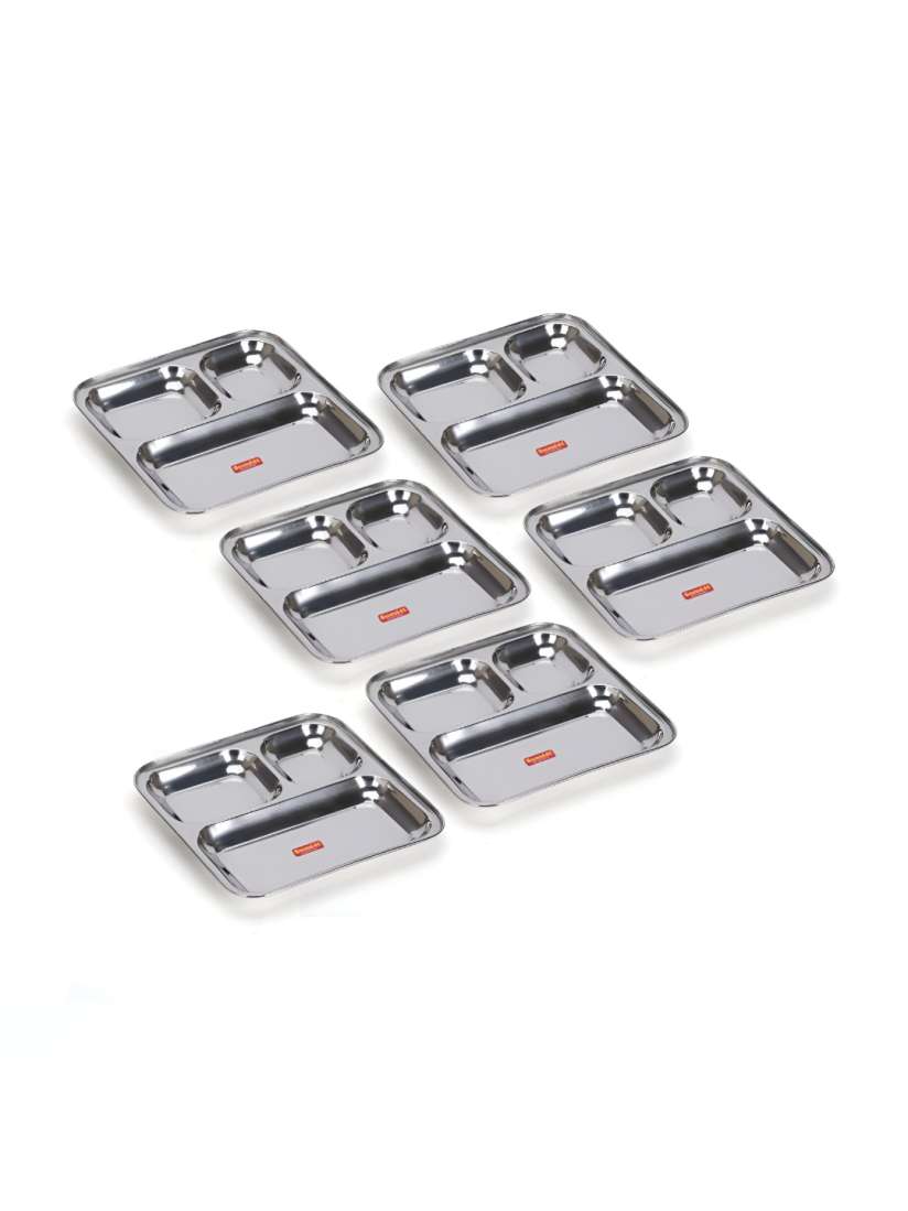 Stainless steel breakfast plates best sale