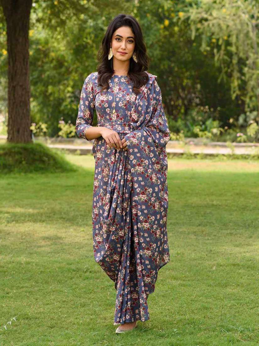 Buy Pasha Floral Dhoti Saree Sarees for Women 29404230 Myntra