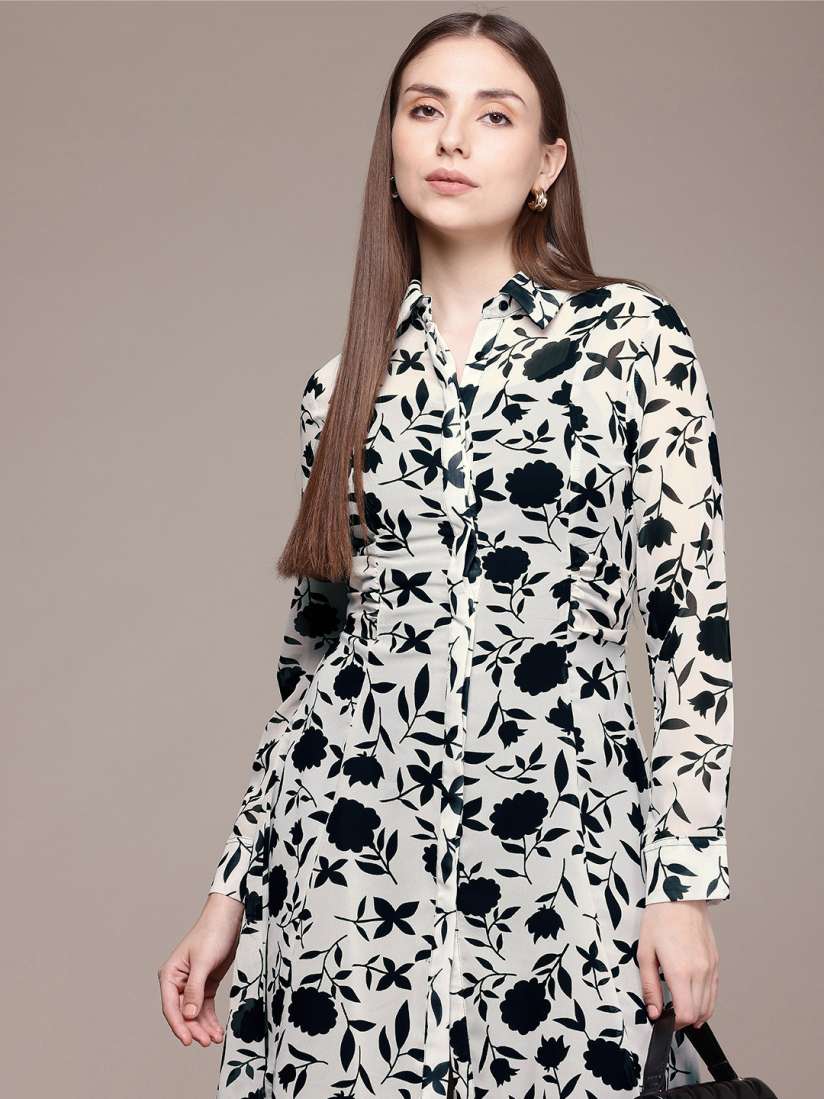 French connection floral shirt dress shop