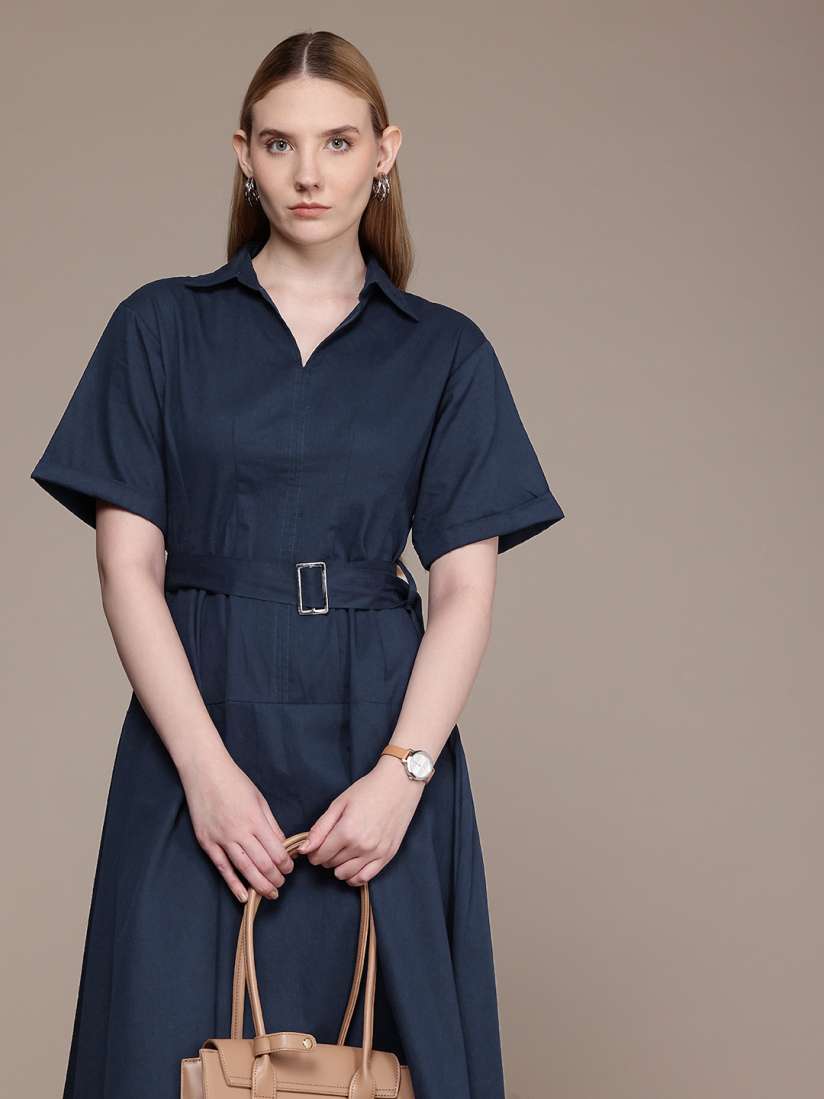 French connection navy shirt dress clearance