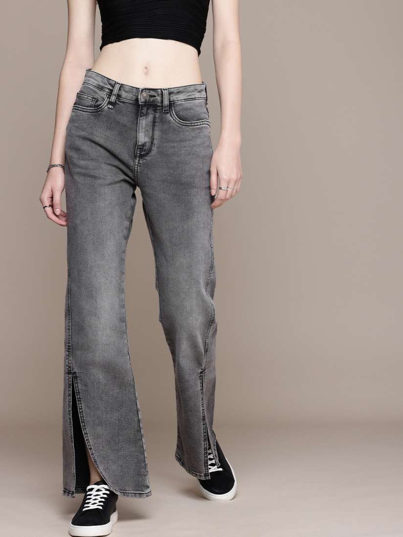 Buy The Roadster Life Co. Women Slim Flared High Rise Heavy Fade Stretchable Jeans Jeans for Women 29412112 Myntra