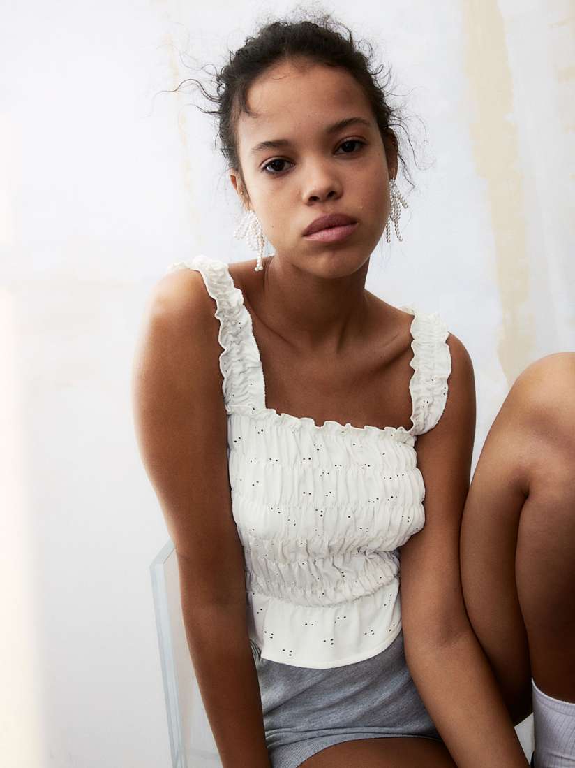 h&m top with smocking