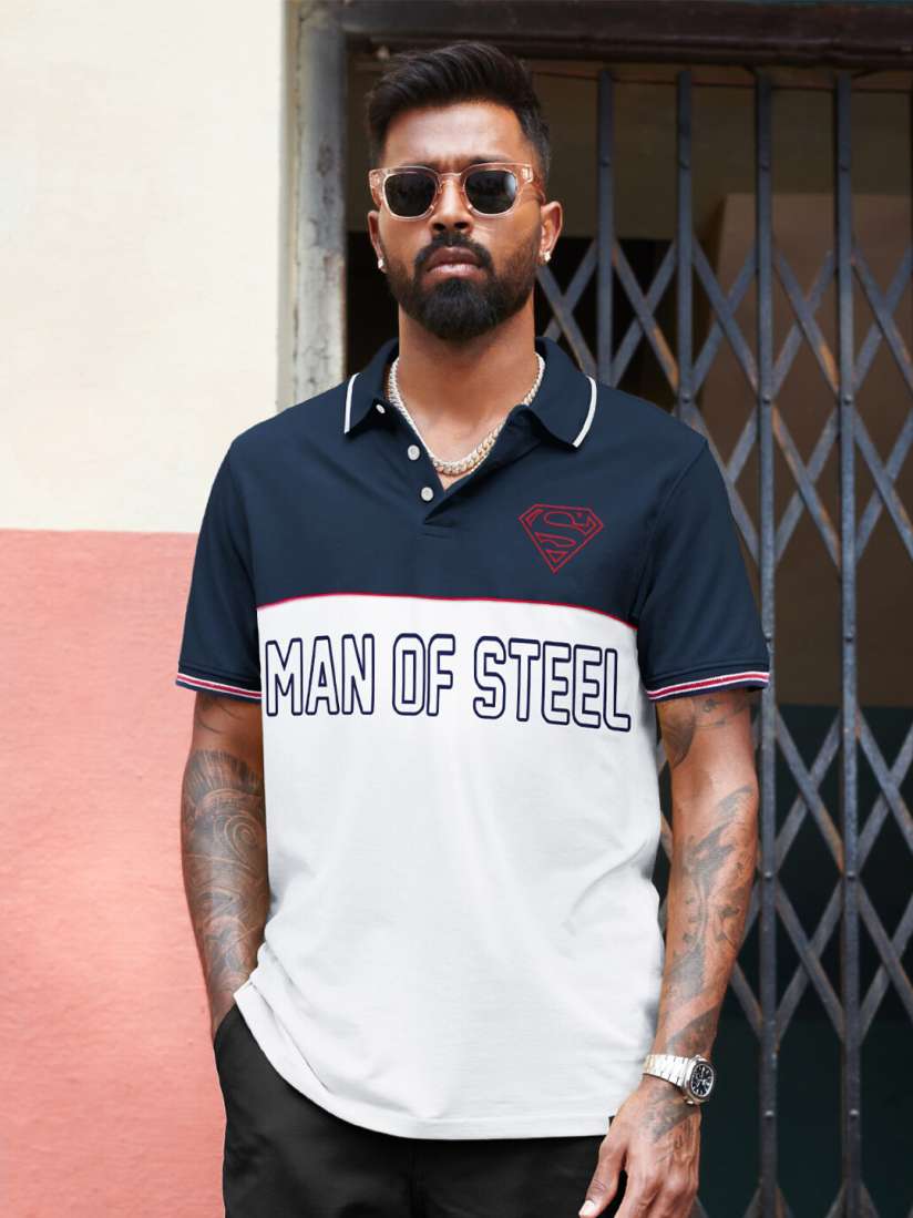 Superman t shirt with collar outlet