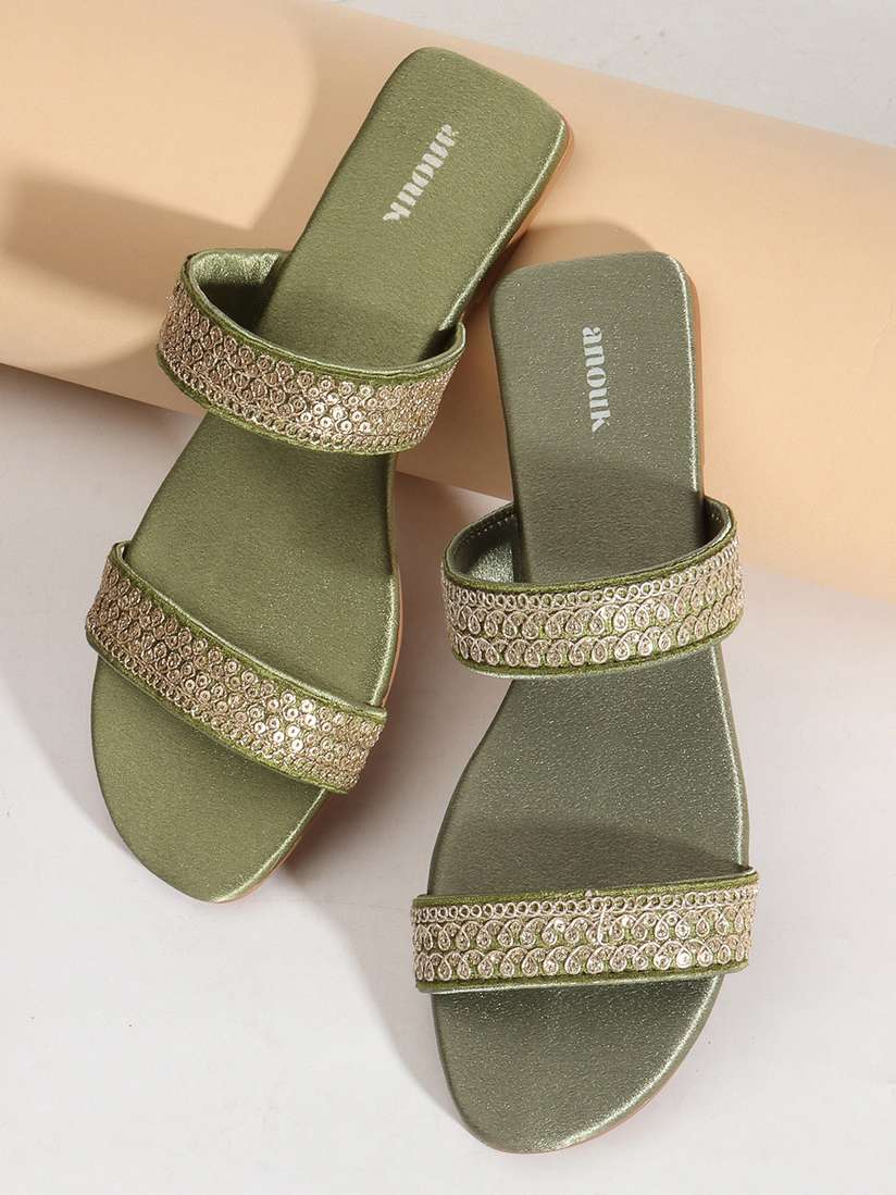 Myntra Olive Green Flats Buy Women Olive Green Flats Flats For