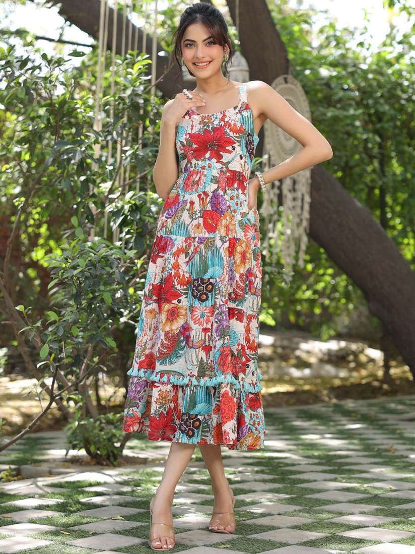 Cotton dresses on myntra best sale