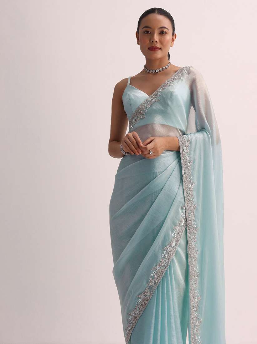 Buy KALKI Fashion Embroidered Silk Blend Saree Sarees for Women 29452998 Myntra