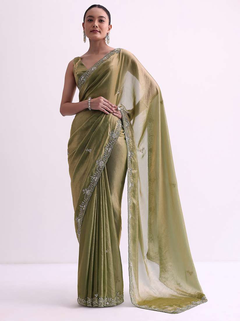 Buy KALKI Fashion Embellished Beads and Stones Tissue Saree Sarees for Women 29453126 Myntra