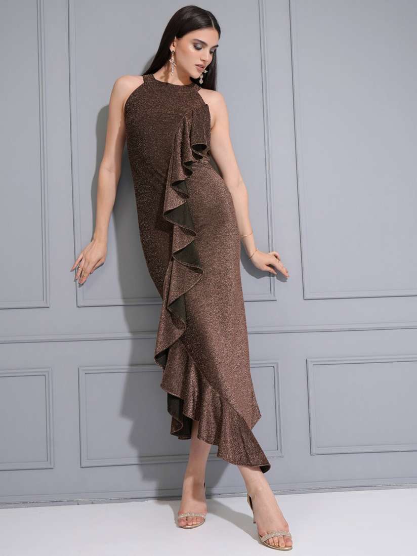 Buy Tokyo Talkies Embellished Ruffled Maxi Dress Dresses for Women 29461268 Myntra