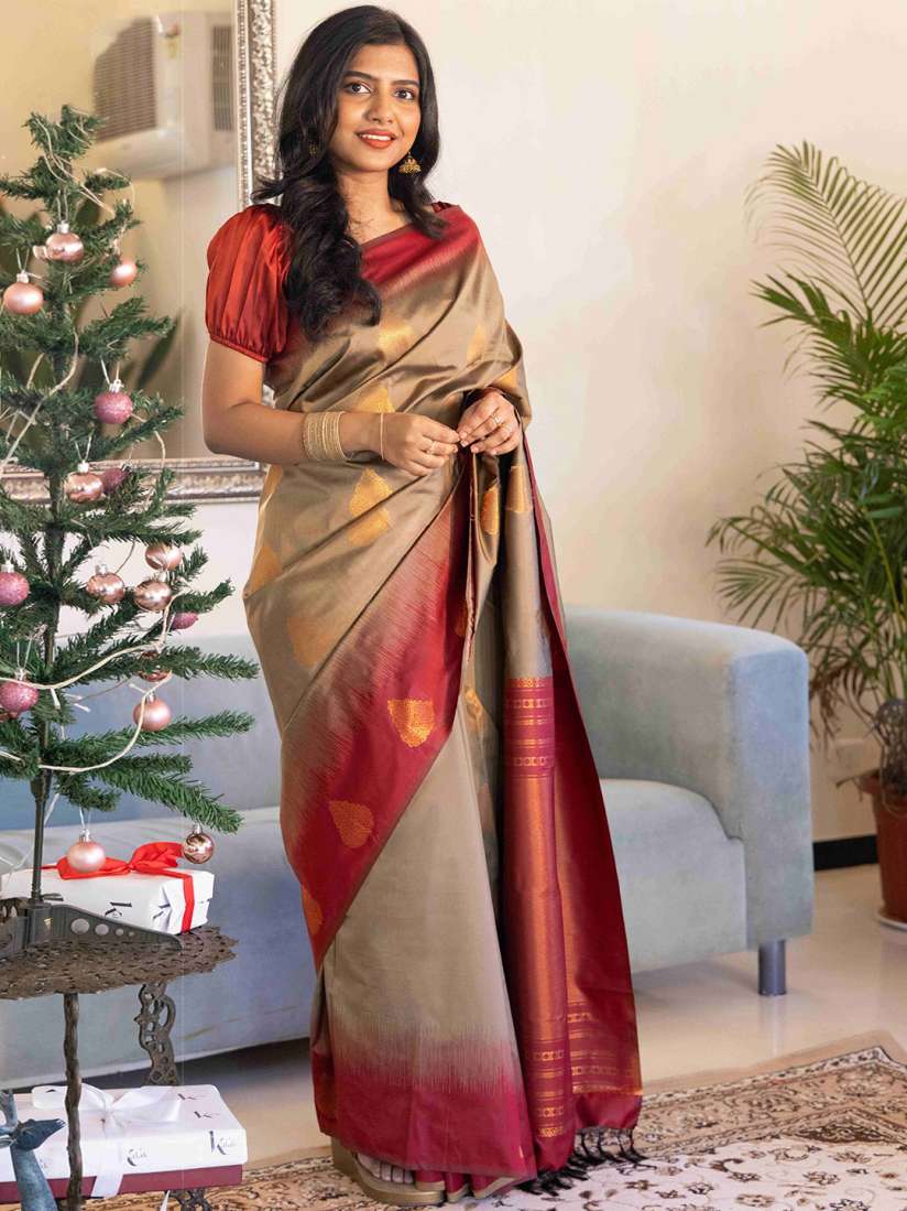 Buy Kancheepuram Kalakshetra Silks Woven Design Zari Silk Blend Kanjeevaram Saree Sarees for Women 29462450 Myntra