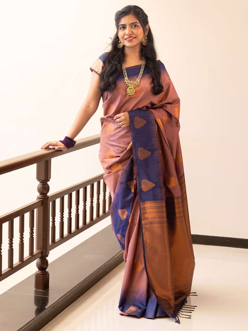 Buy Kancheepuram Kalakshetra Silks Woven Design Zari Silk Blend Kanjeevaram Saree Sarees for Women 29462460 Myntra