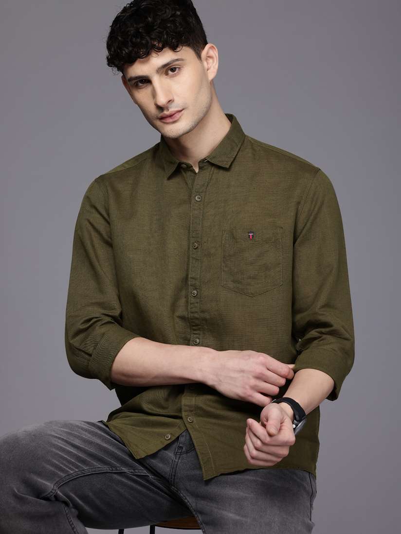 Buy Louis Philippe Jeans Slim Fit Pure Linen Casual Shirt Shirts for Men 29464034 Myntra