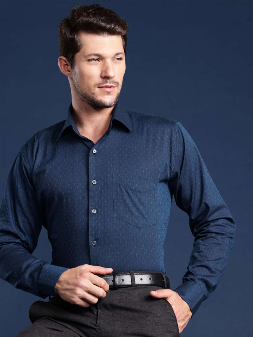 Buy Hancock Men Slim Fit Textured Pure Cotton Formal Shirt Shirts for Men 29470840 Myntra