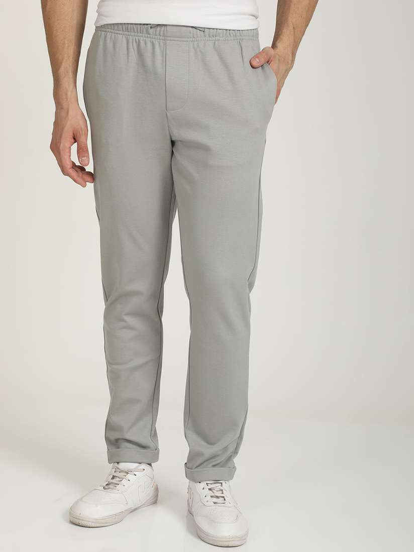 Grey Sweatpants Smart Sweatpants Buy POE Men Smart Slim Fit