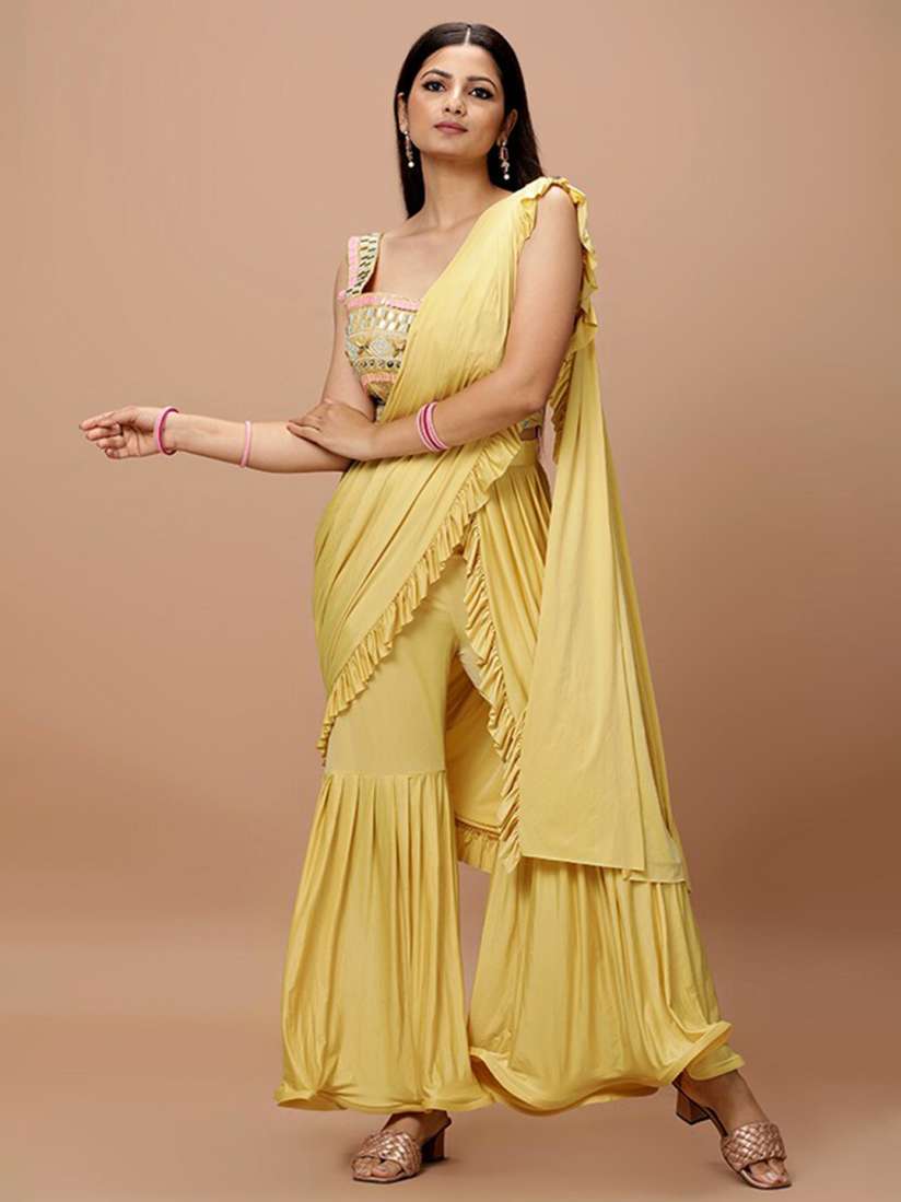 Palazzo saree myntra top