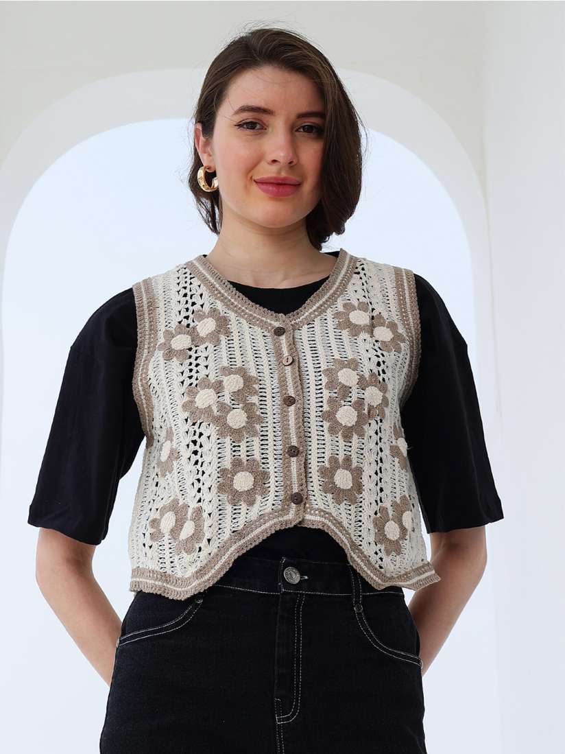 Crochet design jacket sales