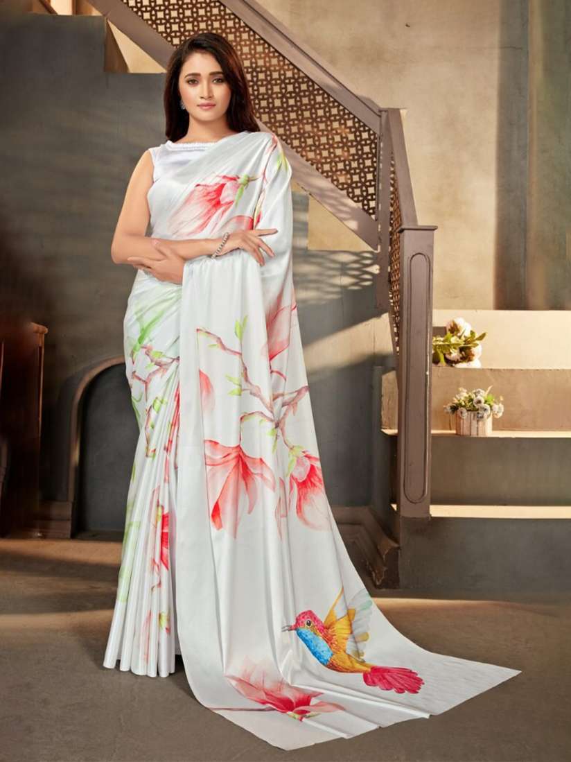 Myntra floral saree clearance