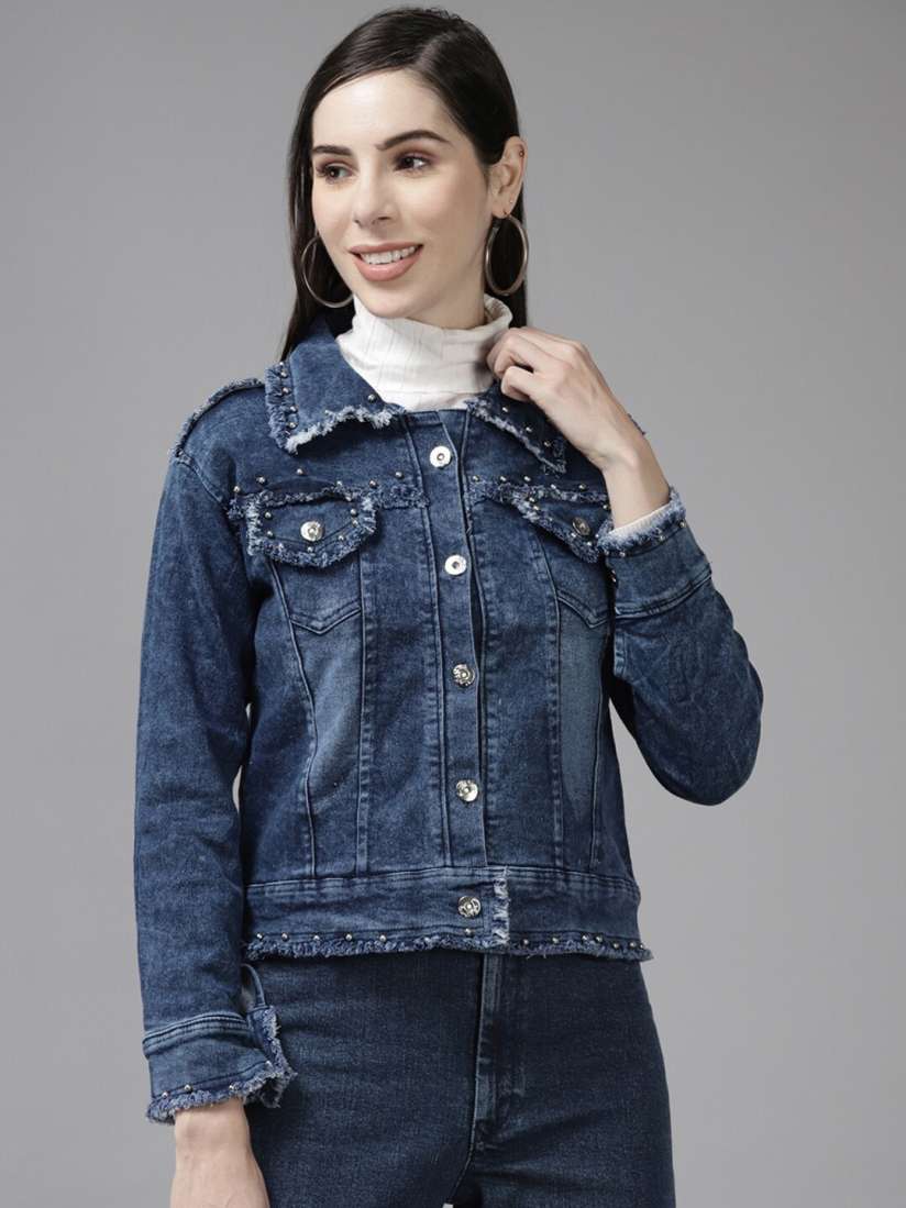 Myntra denim jacket for women new arrivals