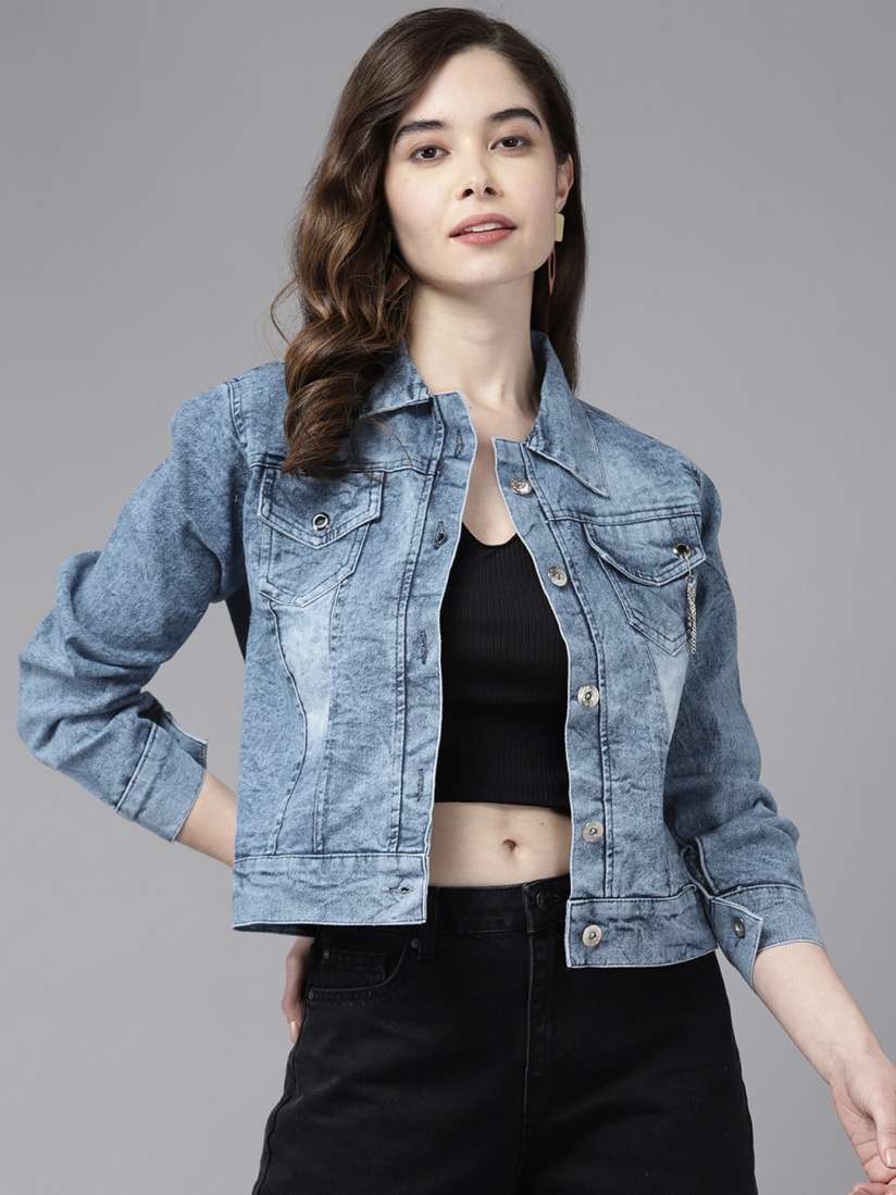 Jeans jacket myntra hot sale