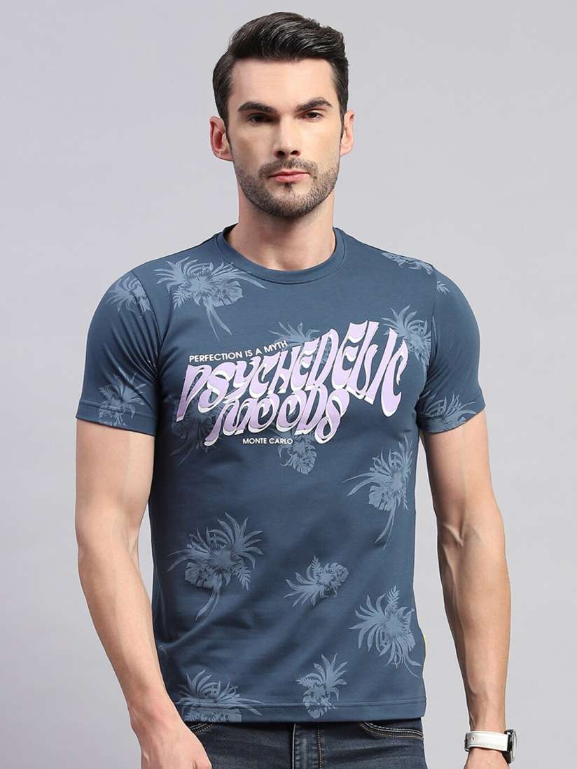 Buy Monte Carlo Floral Printed Tropical Cotton T shirt Tshirts for Men 29489140 Myntra