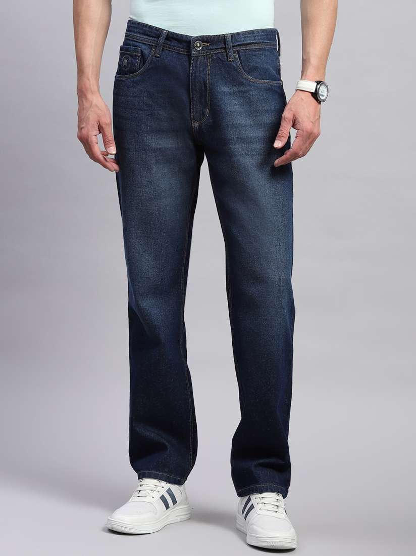 Buy Monte Carlo Mens Clean Look Dark Shade Light Fade Regular Fit Cotton Non Stretchable Jeans Jeans for Men 29491688 Myntra